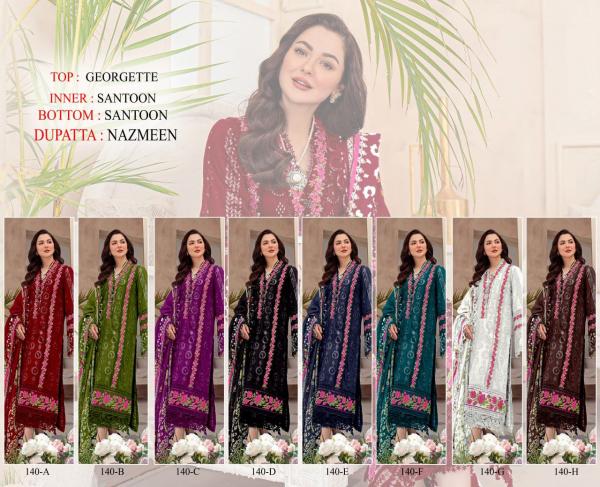 Kf 140 Embroiderd Designer Pakistani Suit Collection